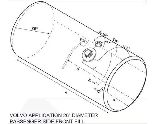 Fuel Tank VOLVO VNL 1998-2003 LKQ Plunks Truck Parts And Equipment - Jackson
