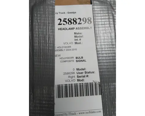 Headlamp Assembly VOLVO VNL LKQ Heavy Truck - Goodys