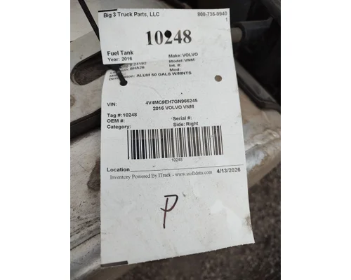 Fuel Tank VOLVO VNM Big 3 Truck Parts, LLC