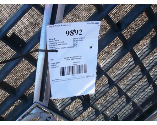 Hood VOLVO VNM Big 3 Truck Parts, LLC