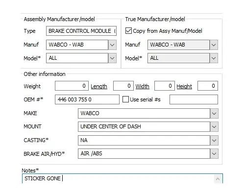 WABCO ALL BRAKE CONTROL MODULE (ABS)