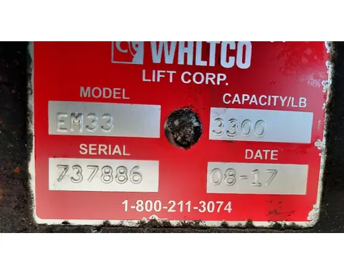 WALTCO EM SERIES LIFT GATE ASSEMBLY
