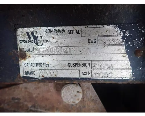 WATSON& CHALIN CT660 Lift Axle (Pusher)