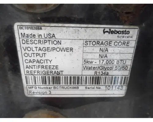 WEBASTO BLUECOOL AUXILIARY POWER UNIT