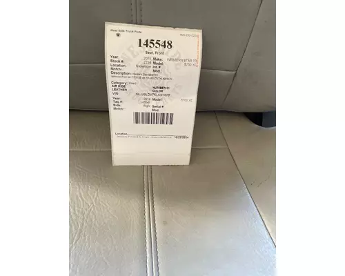 WESTERN STAR TR 5700 XE Seat, Front