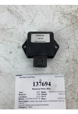 WESTERN STAR TR PASDL2A Electrical Parts, Misc.