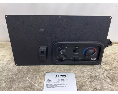 WESTERN STAR 4900 FA Sleeper Control Panel