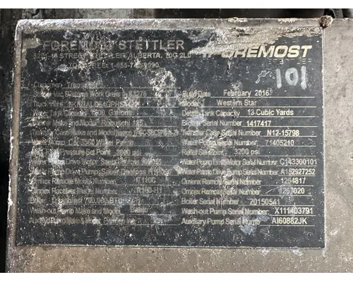 WESTERN STAR 4900 Hydrovac Rebuilders