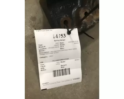 WESTERN STAR 4900EX Spring Hanger