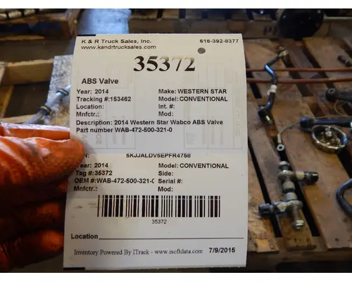 WESTERN STAR 4900 Valve, ABS