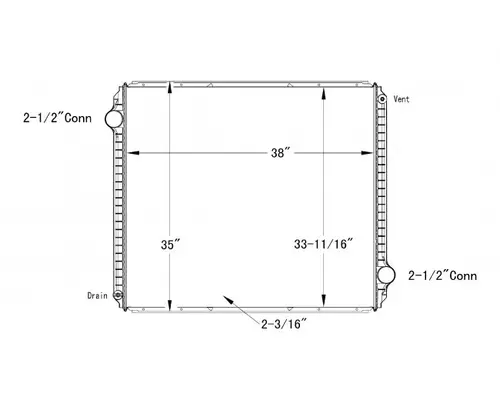 WESTERN STAR 4964 RADIATOR ASSEMBLY