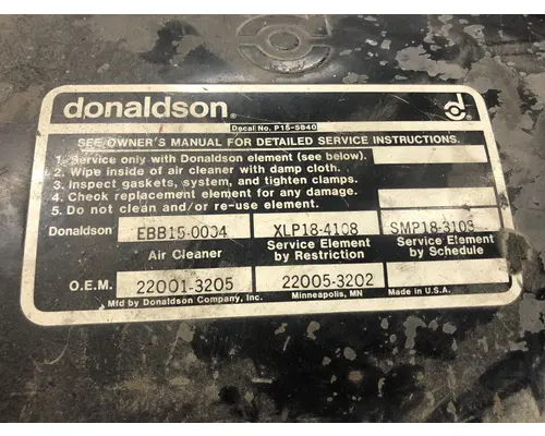 WHITE VOLVO WIM Air Cleaner