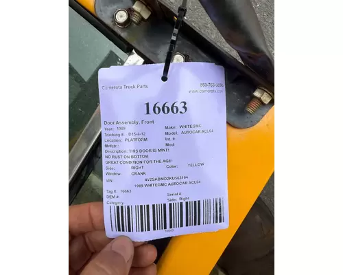 WHITEGMC AUTOCAR ACL64 Door Assembly, Front