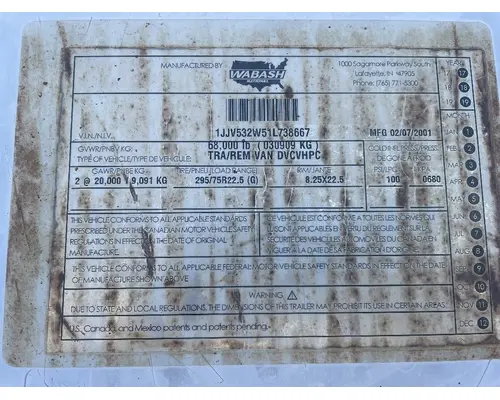 Trailer WABASH 53' X 102" T/A VN TLR RRD American Truck Sales