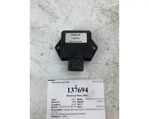 Electrical Parts, Misc. WESTERN STAR TR PASDL2A West Side Truck Parts