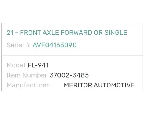Western Star 4900EX Miscellaneous Parts