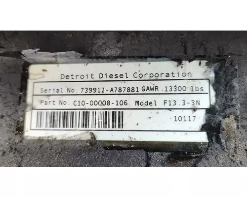 Western Star 5700 Axle Assy, Fr (4WD)