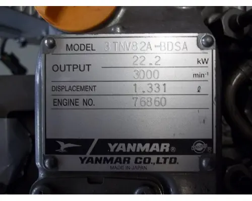 Yanmar 3TNV82A-BDSA Engine Assembly