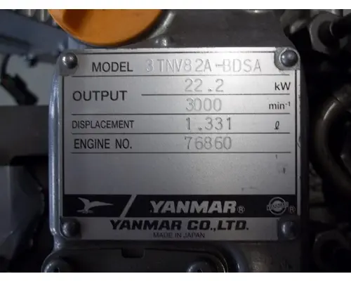 Yanmar 3TNV82A-BDSA Engine Assembly