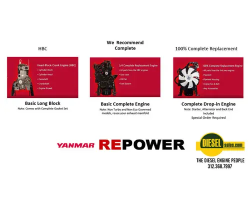 Yanmar 3TNV88-BDSA Engine Assembly