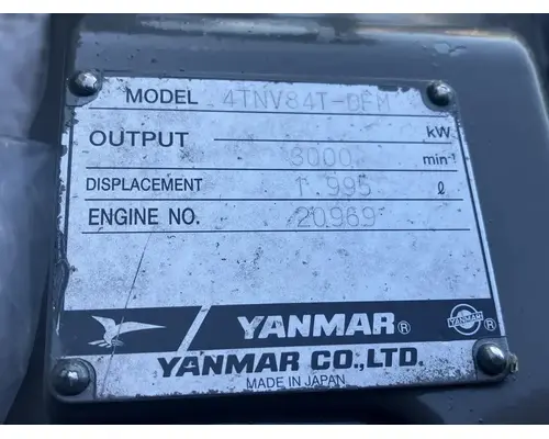 Yanmar 4TNV84T-DFM Engine Assembly