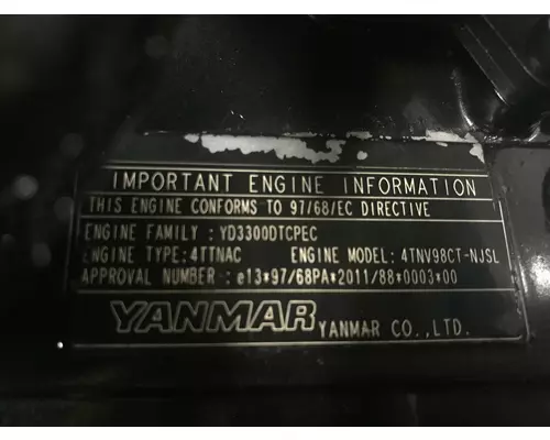 Yanmar 4TNV98T Engine Assembly