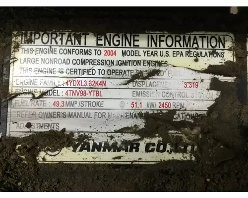 Yanmar 4TNV98 Engine Assembly