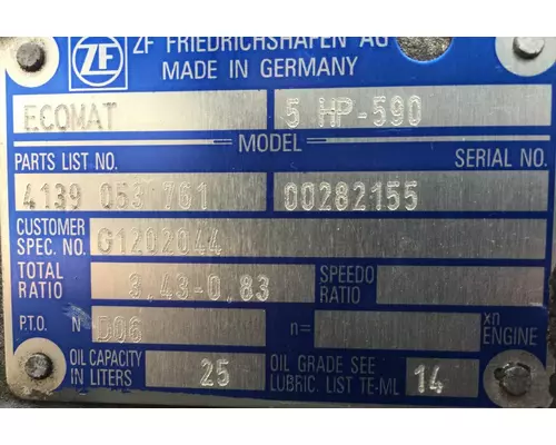 ZF 4139053761 Transmission Assembly