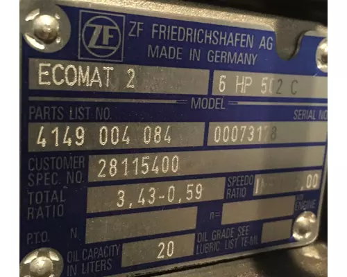 ZF 4149004084 Transmission Assembly