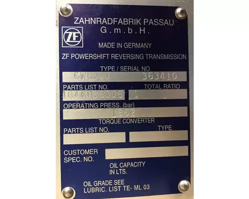 ZF 4646066006 Transmission Assembly