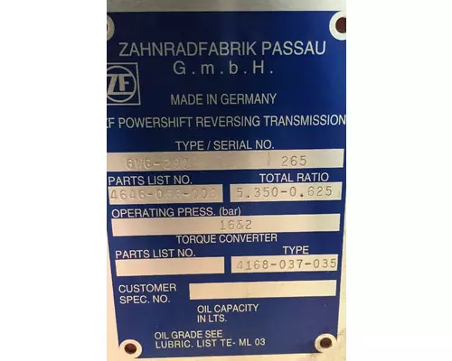 ZF 4646066006 Transmission Assembly