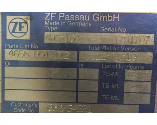 ZF 4656054112 Transmission Assembly