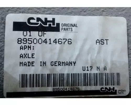 ZF CASE / NEWHOLLAND Axle Assembly, Rear