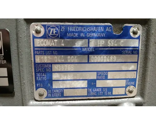 Transmission Assembly ZF 6HP-554C Camerota Truck Parts