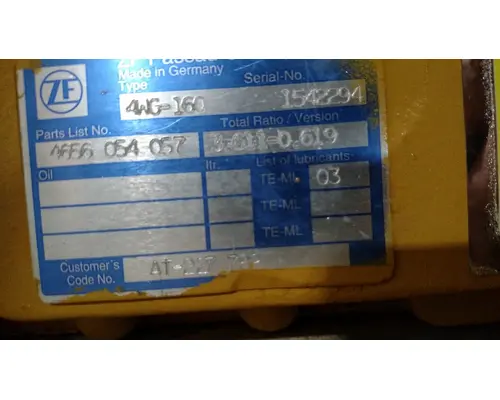 Transmission Assembly ZF AT305660 Camerota Truck Parts