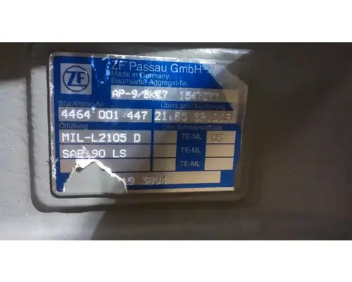 Axle Assembly, Rear (Single Or Rear) ZF NEW HOLLAND Camerota Truck Parts