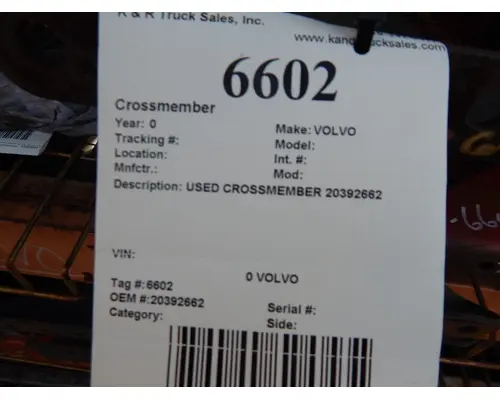   724 Suspension Crossmembers  K-Frames