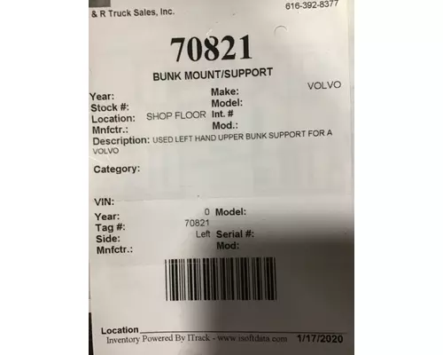   Bunk MountSupport