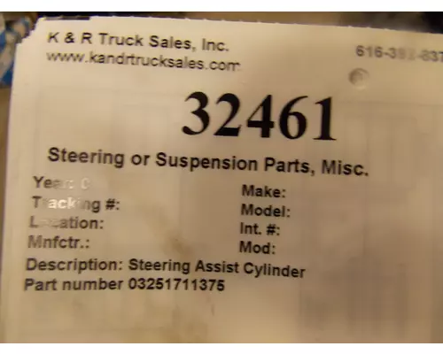   Steering or Suspension Parts, Misc.