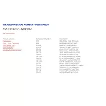 Transmission Assembly ALLISON MD3060