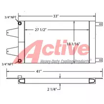 Engine Oil Cooler Ford Dump Truck Active Radiator