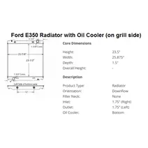 Radiator FORD E350 Frontier Truck Parts