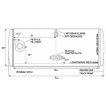 FUEL TANK PETERBILT 95-104 GALLON