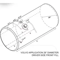 Fuel Tank VOLVO 115-124 GALLON LKQ Evans Heavy Truck Parts