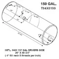 INTERNATIONAL 9400 1987-1996 FUEL TANK thumbnail 2