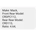 Mack CRD113 Axle Assembly, Rear (Single or Rear) thumbnail 6